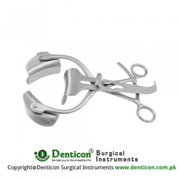Collin Retractor Complete With Central Blade Ref:- RT-824-90 and 1 Pair of Lateral Blades Ref:- RT-835-45 Stainless Steel, 22.5 cm - 8 3/4"